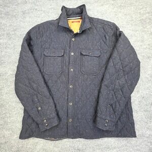 Jeremiah Ramsey Quilted Cotton Shirt Jacket Men's XL Blue Galaxy Lined Cotton